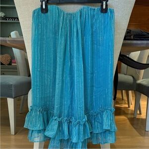 Chic Blue Ruffled Mini Dress